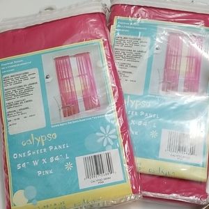 Calypso two pink sheer panels NWT